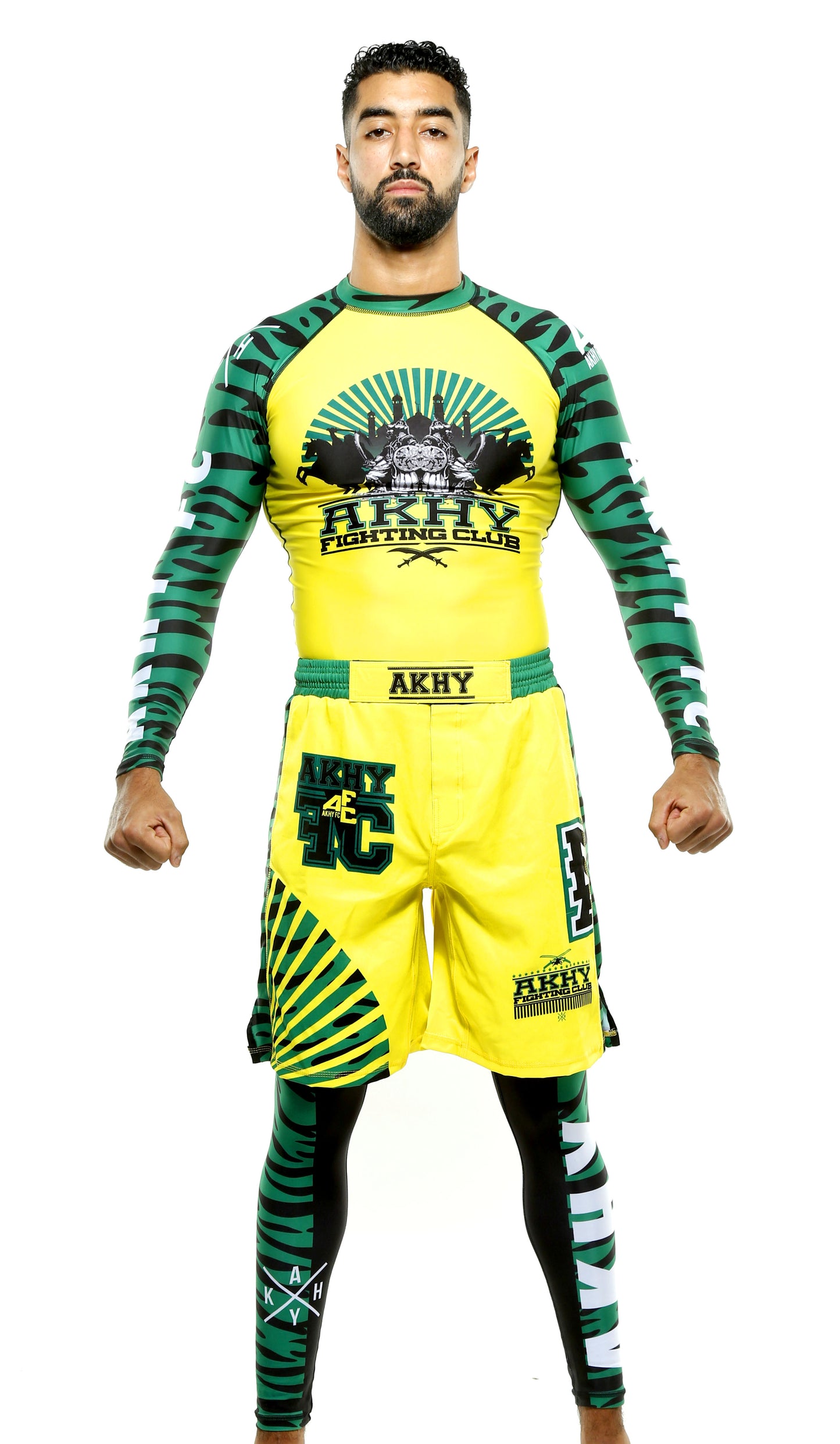 LONG SLEEVE RASHGUARD GREEN&YELLOW