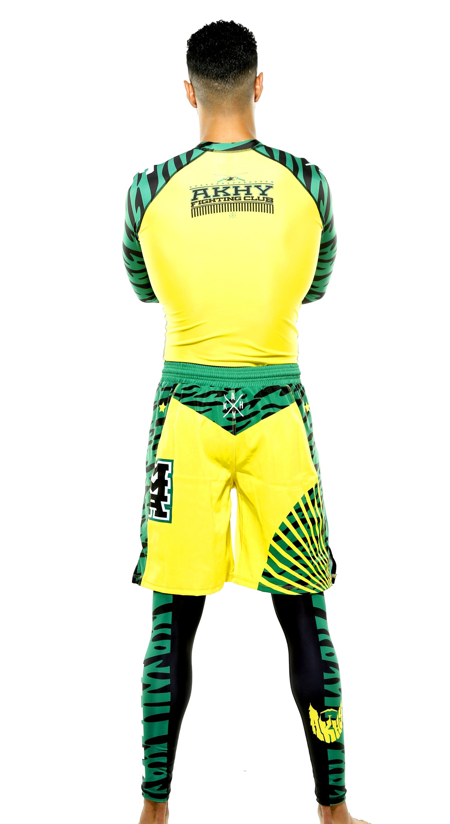 LONG SLEEVE RASHGUARD GREEN&YELLOW