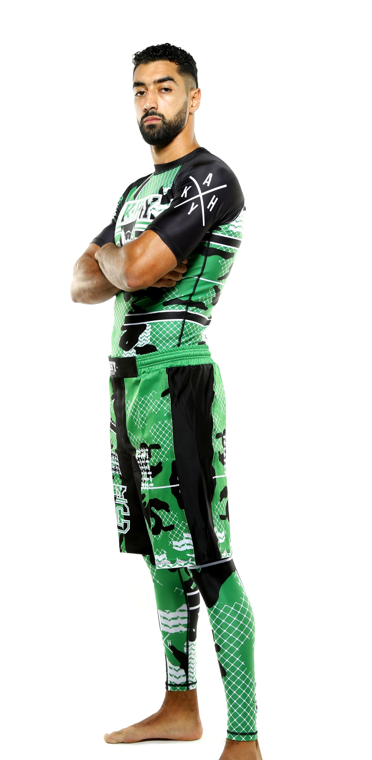SHORT SLEEVE RASHGUARD GREEN