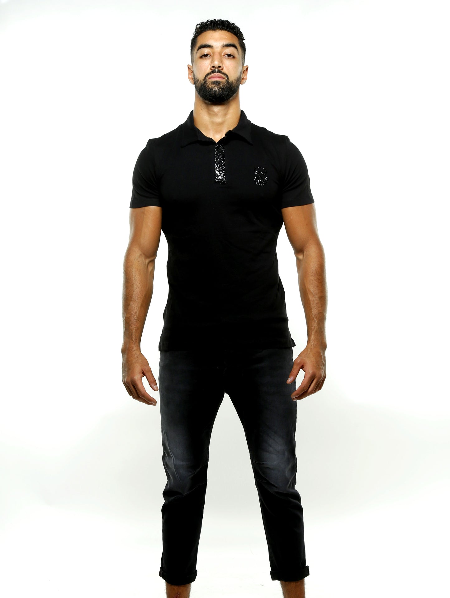 T-SHIRT POLO AKHY BLACK