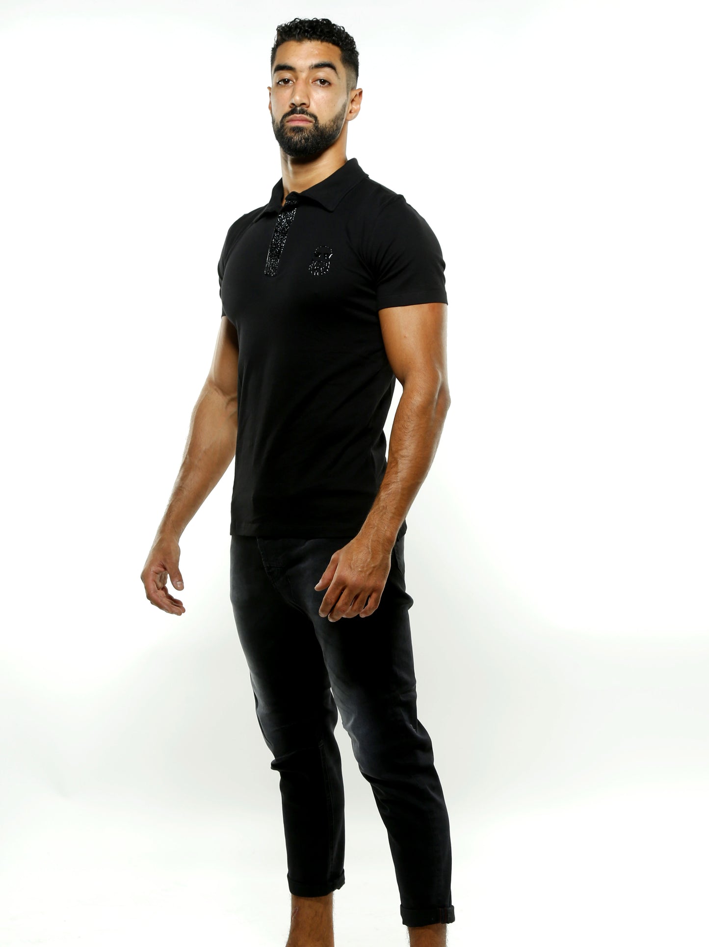 T-SHIRT POLO AKHY BLACK