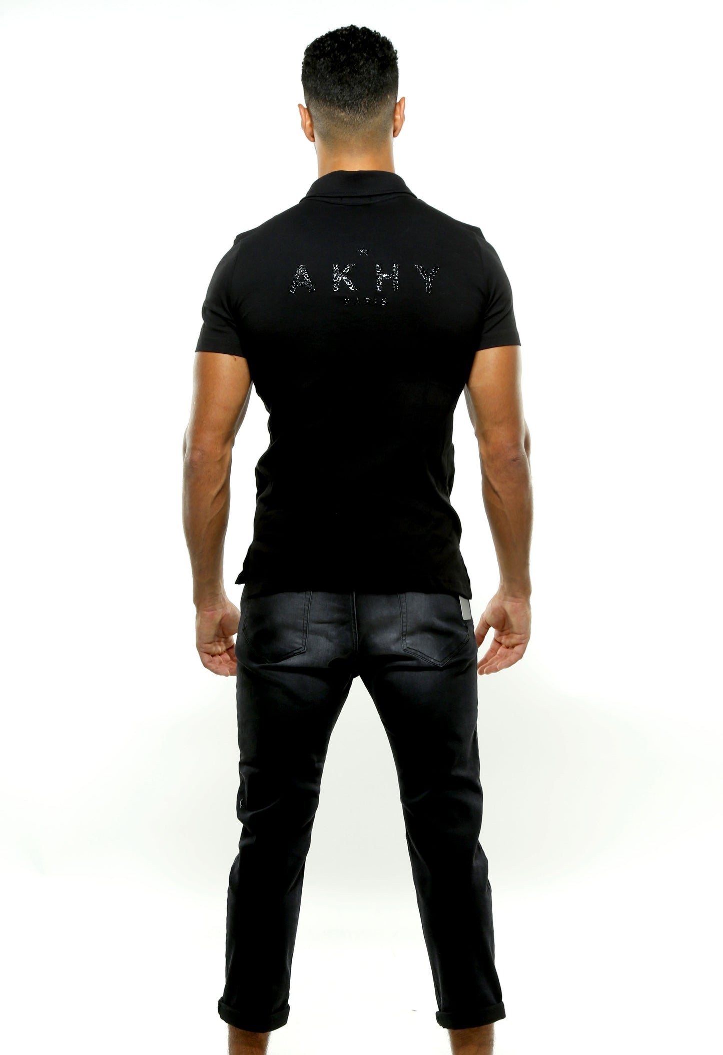 T-SHIRT POLO AKHY BLACK