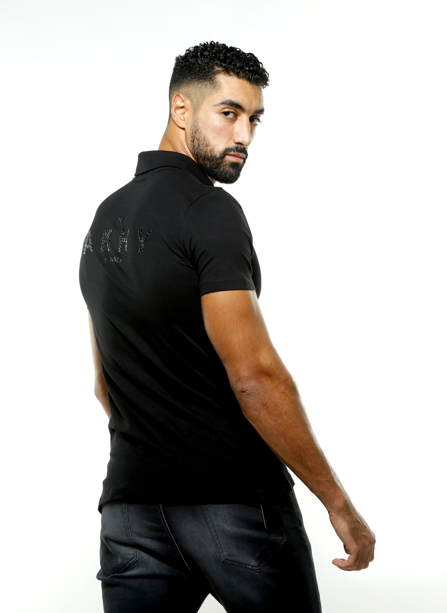 T-SHIRT POLO AKHY BLACK
