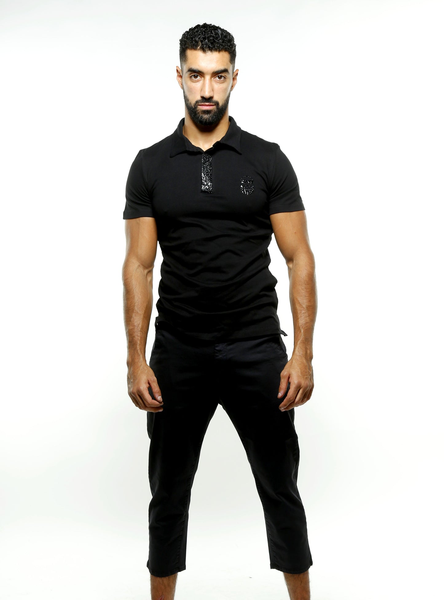 T-SHIRT POLO AKHY BLACK