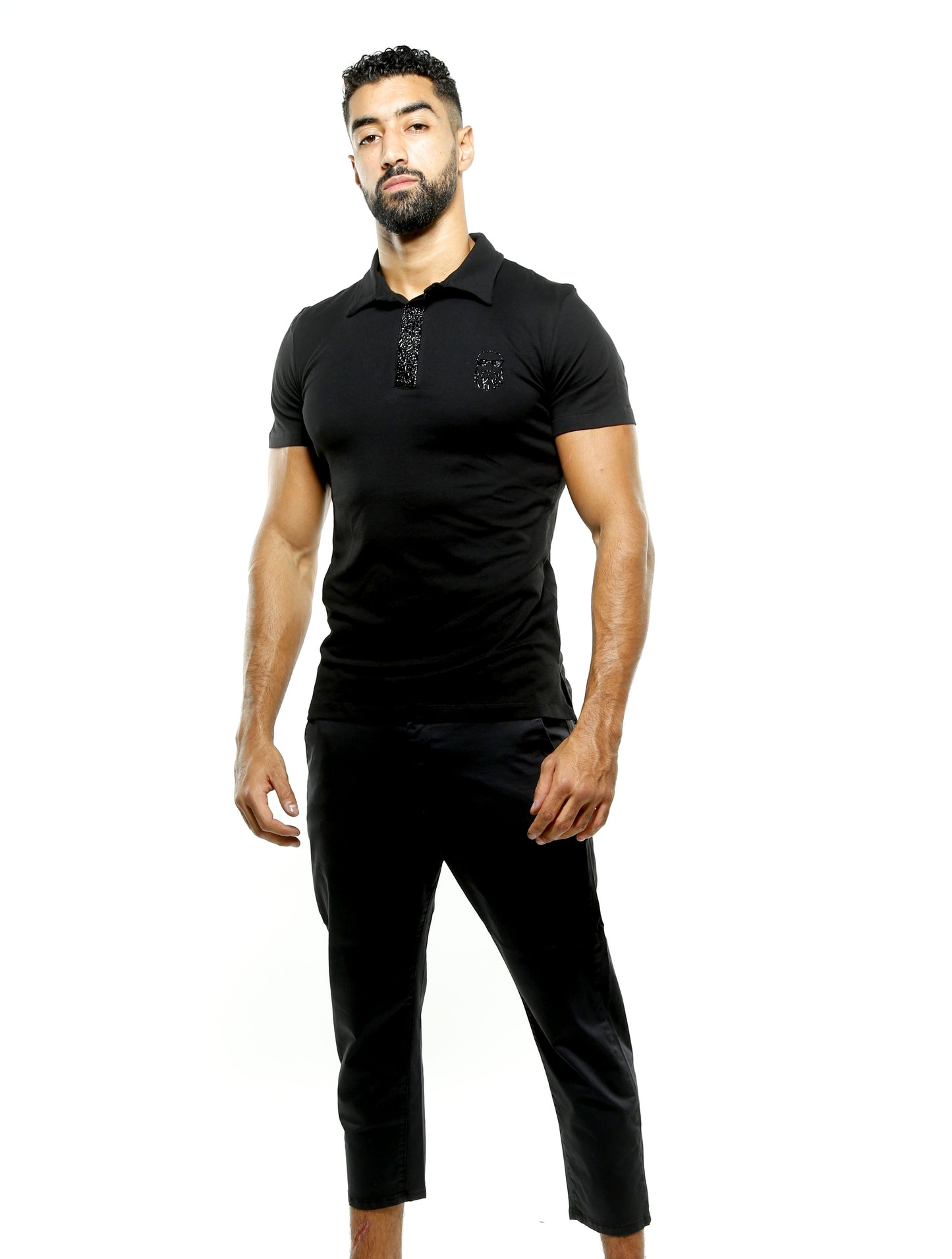 T-SHIRT POLO AKHY BLACK