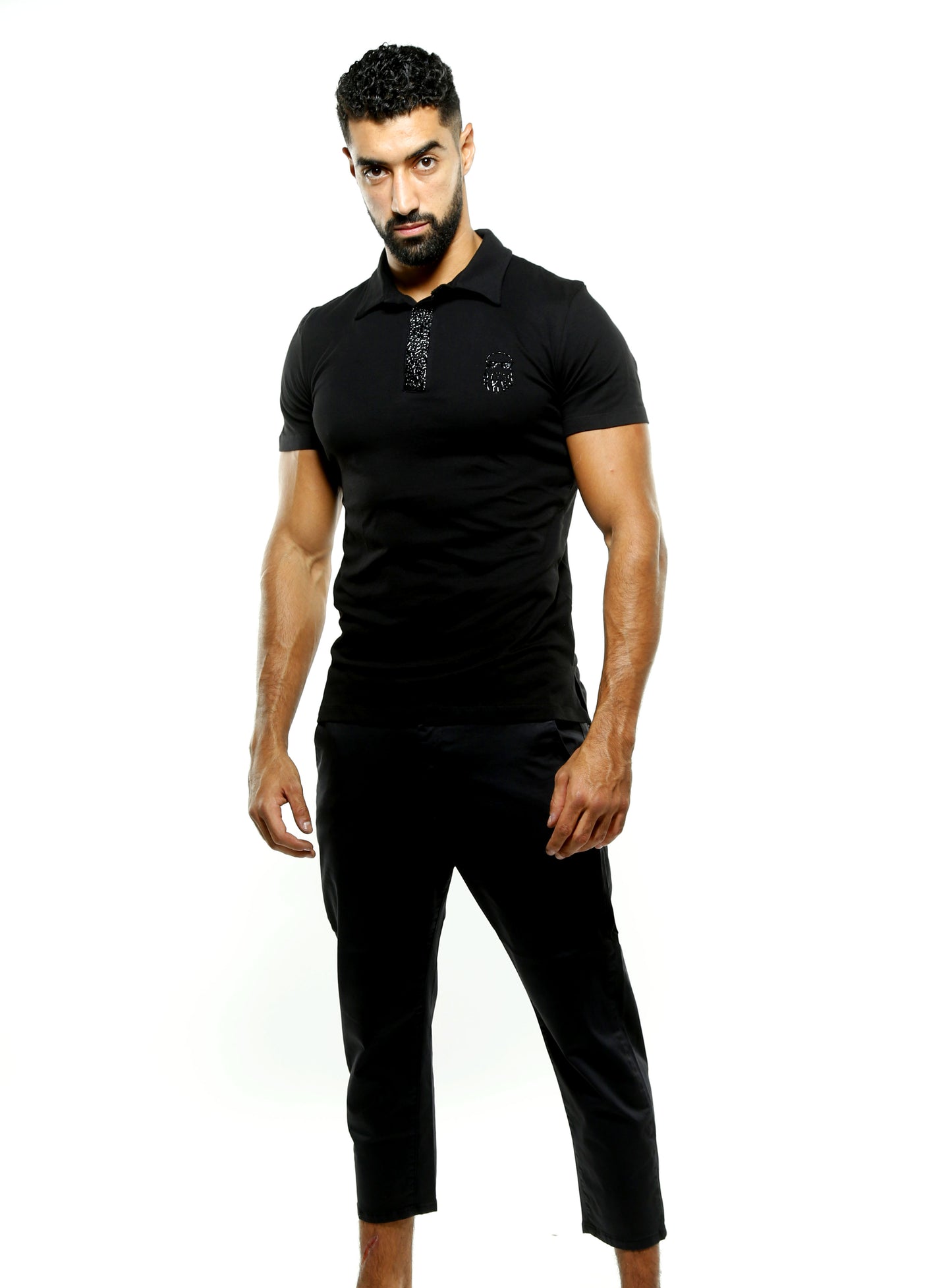 T-SHIRT POLO AKHY BLACK