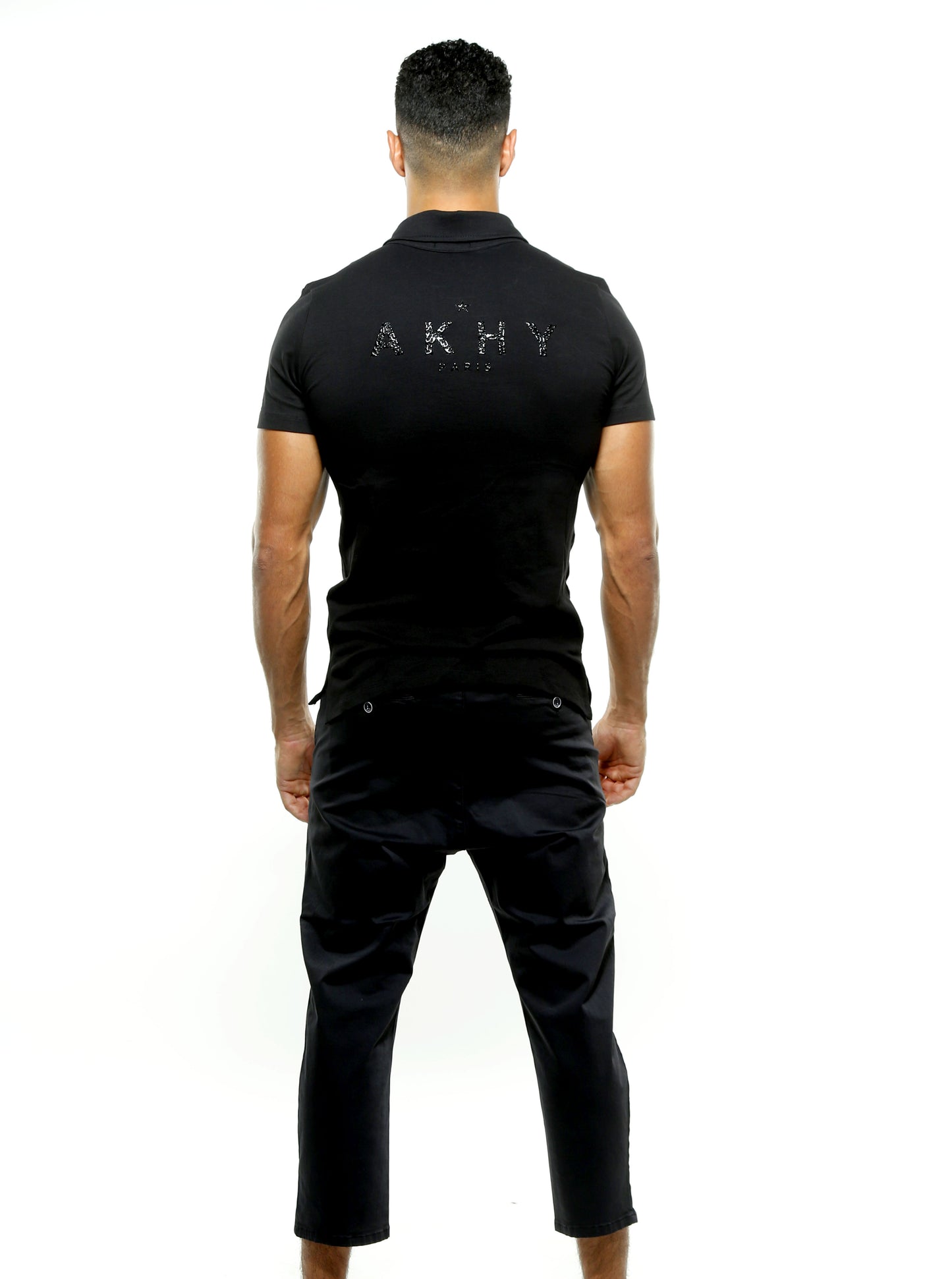 T-SHIRT POLO AKHY BLACK