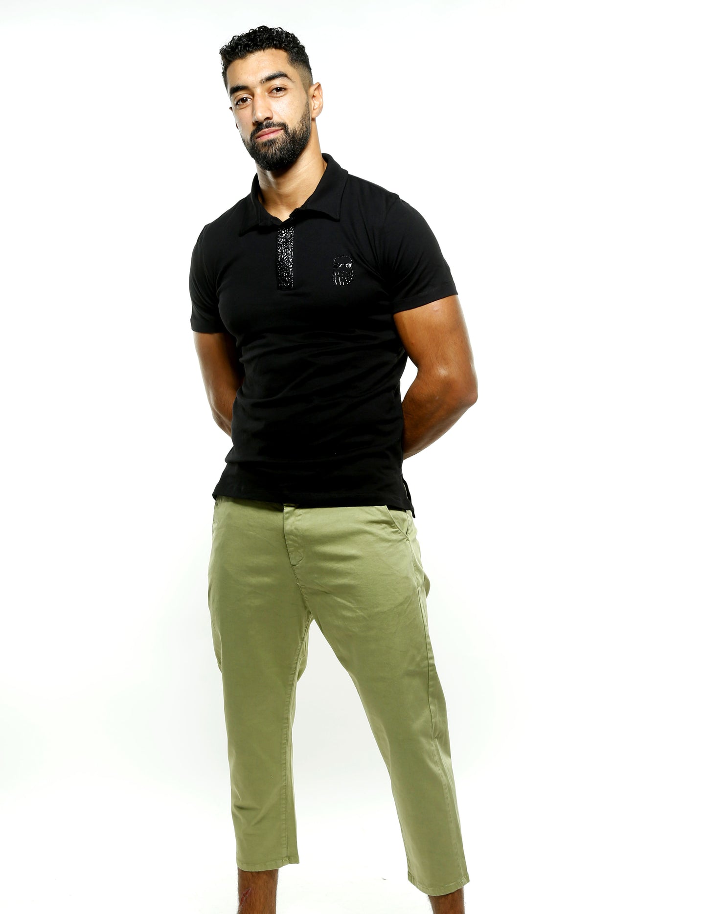T-SHIRT POLO AKHY BLACK