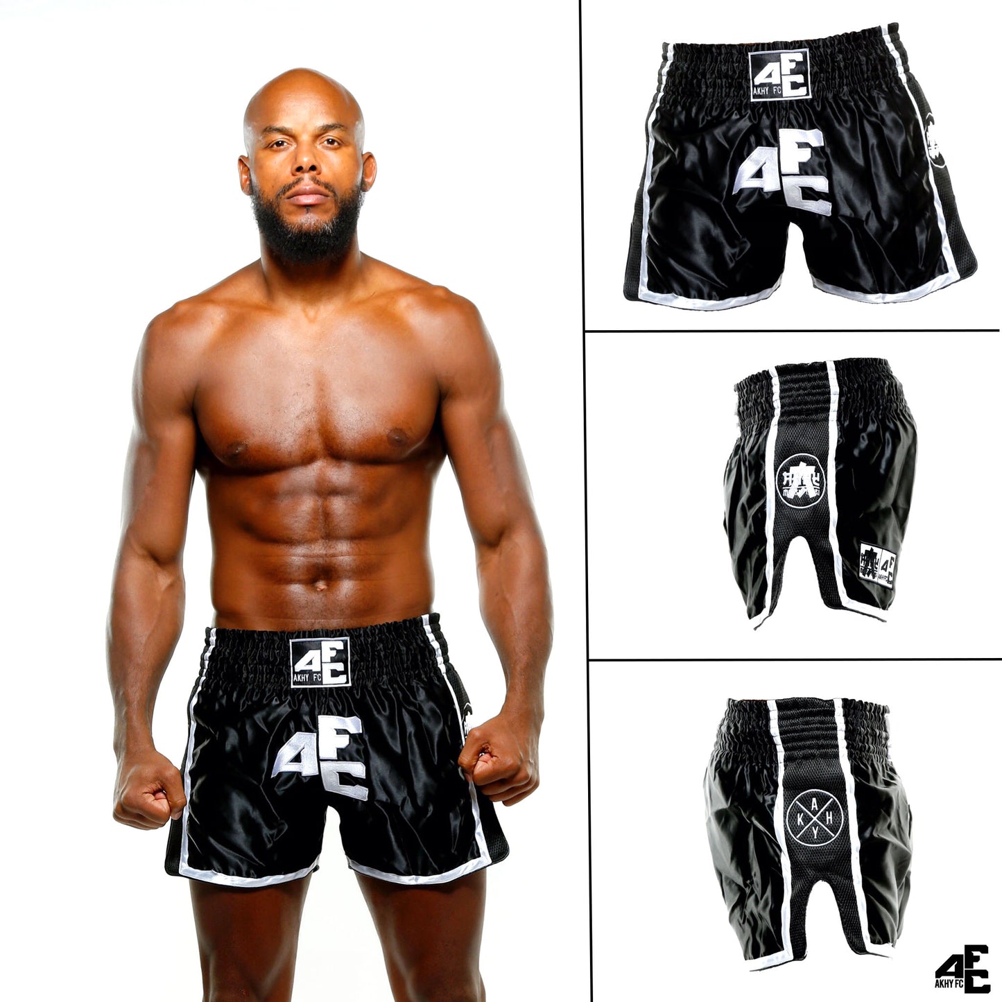 BLACK&amp;WHITE MMA SHORTS