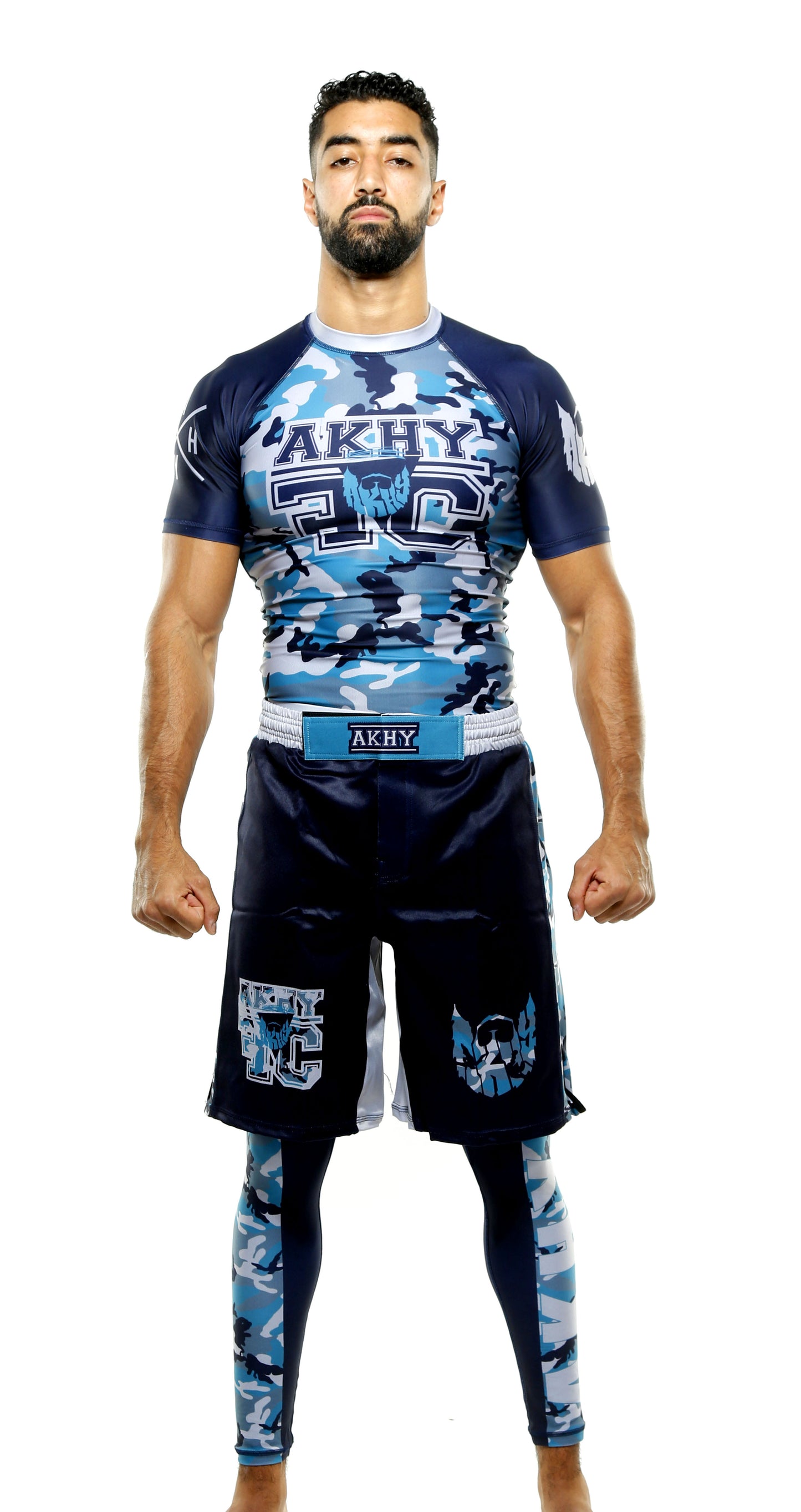 SHORT SLEEVE RASHGUARD BLUE BRUILE