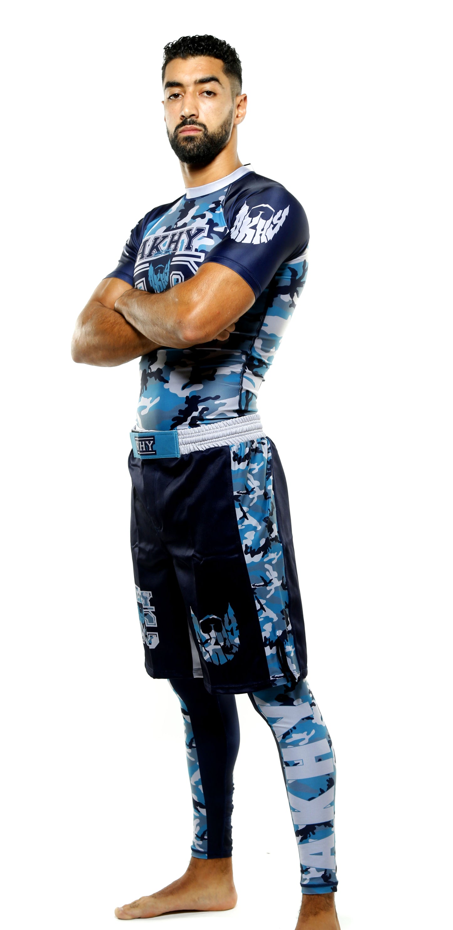 SHORT SLEEVE RASHGUARD BLUE BRUILE