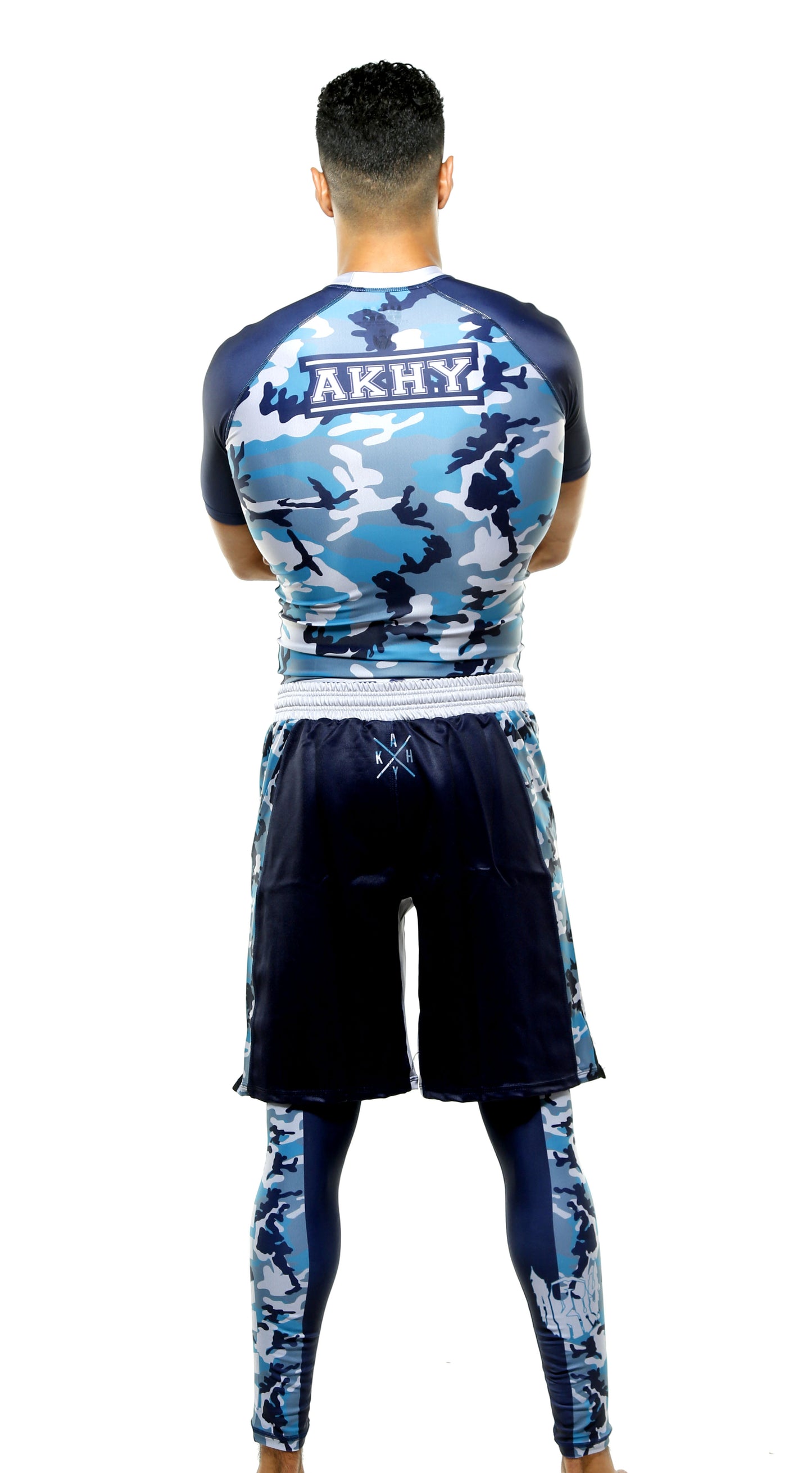 SHORT SLEEVE RASHGUARD BLUE BRUILE